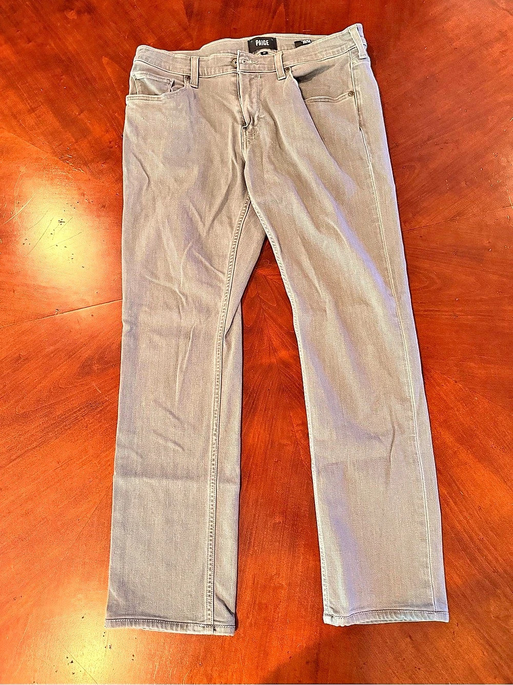 Paige Straight Leg Jeans Gray Waist 32